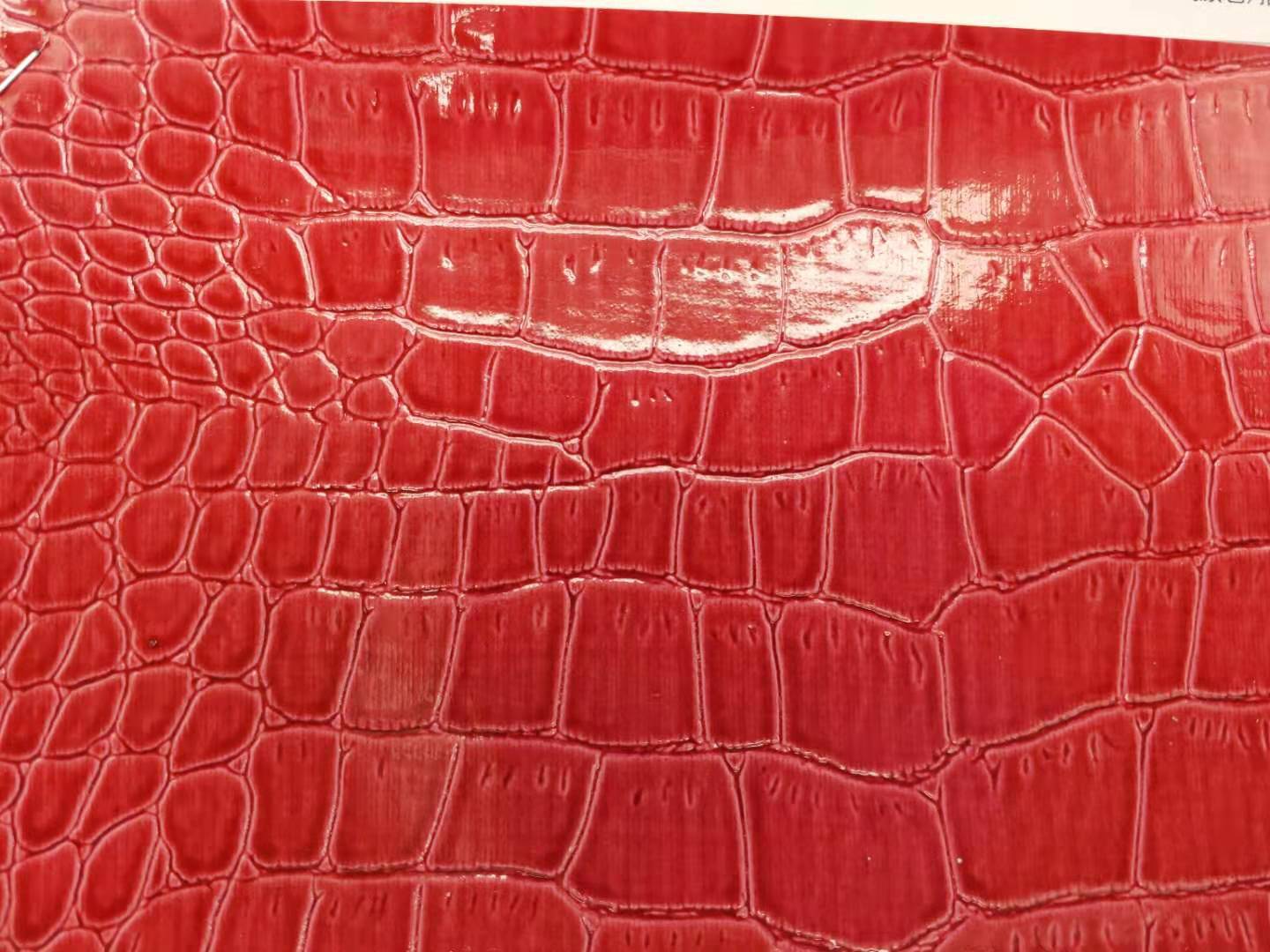 批发现货石头纹皮革 鳄鱼纹pvc皮革面料箱包手袋包装盒首饰盒皮