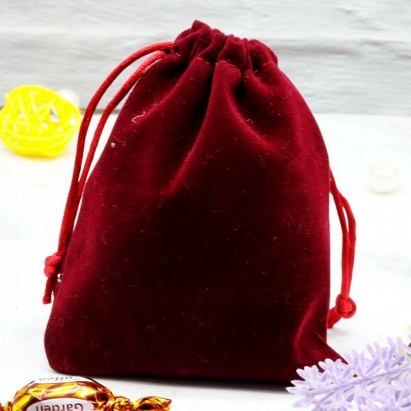 礼品绒布袋束口抽绳首饰收纳袋定做植绒布袋可印logo定制 - 阿里巴巴