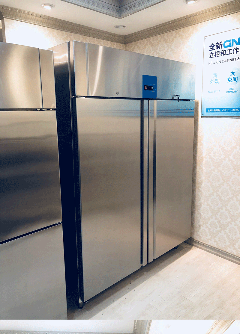 柏川六门双机双温厨房商用冰箱 西餐厅制冷设备 立式冷藏冷冻柜