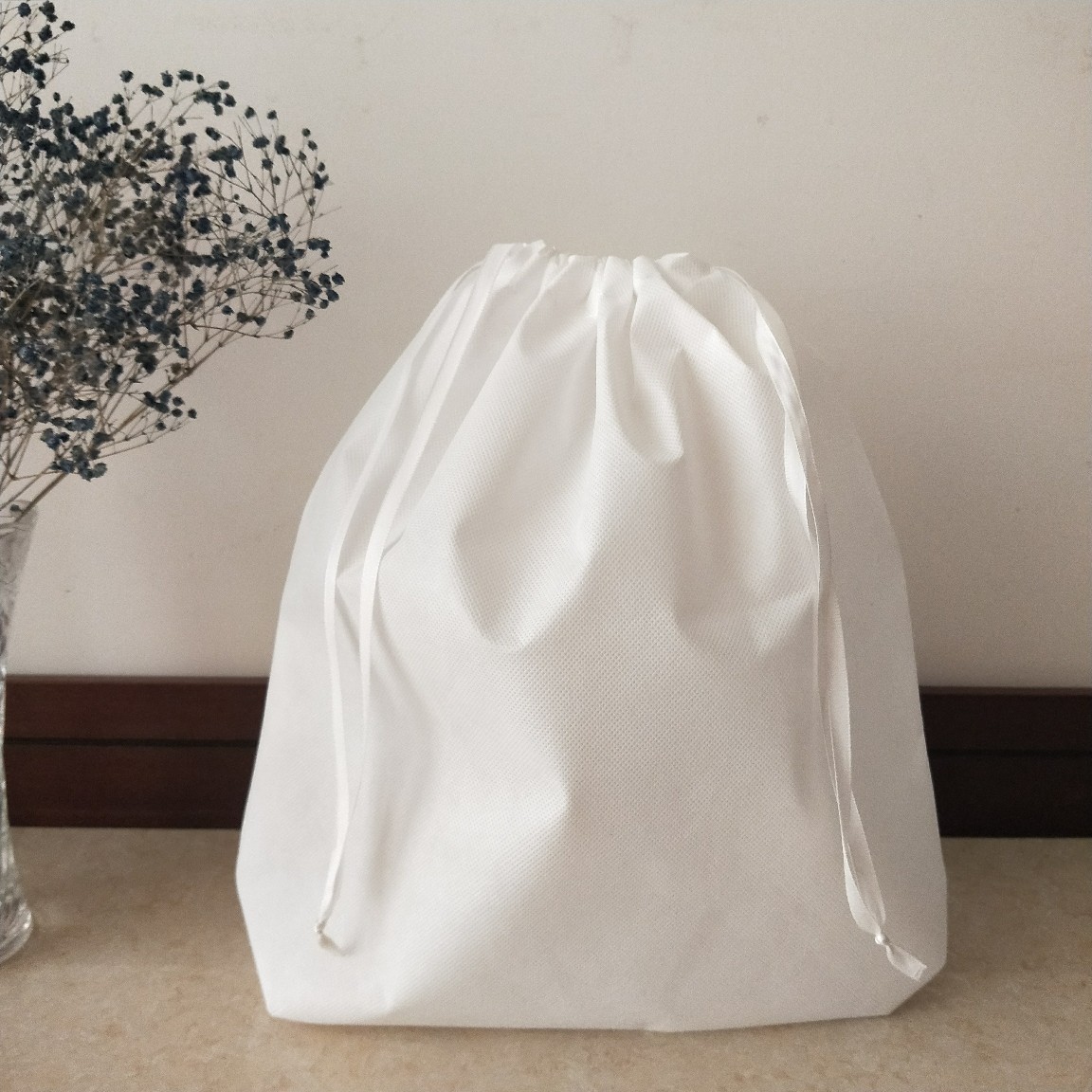 防尘无纺布收纳袋束口袋无纺布抽绳袋洗衣袋可以加印logo