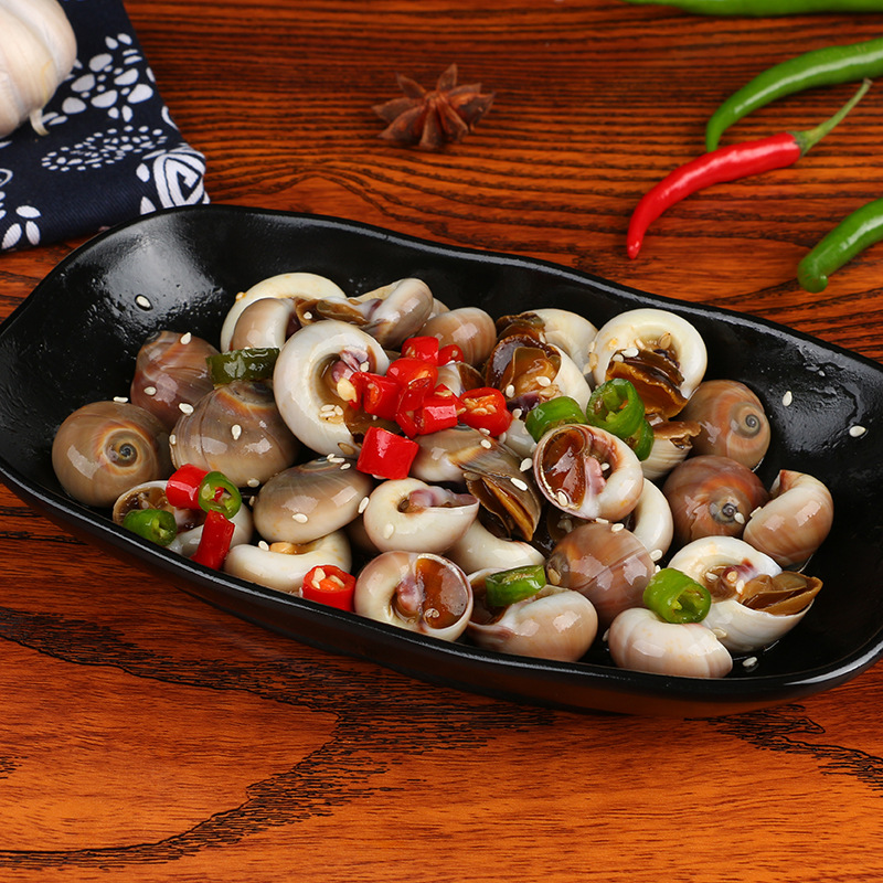 海鲜小吃麻辣小香螺捞汁海鲜荸荠320g即食海产特产零食批发海螺