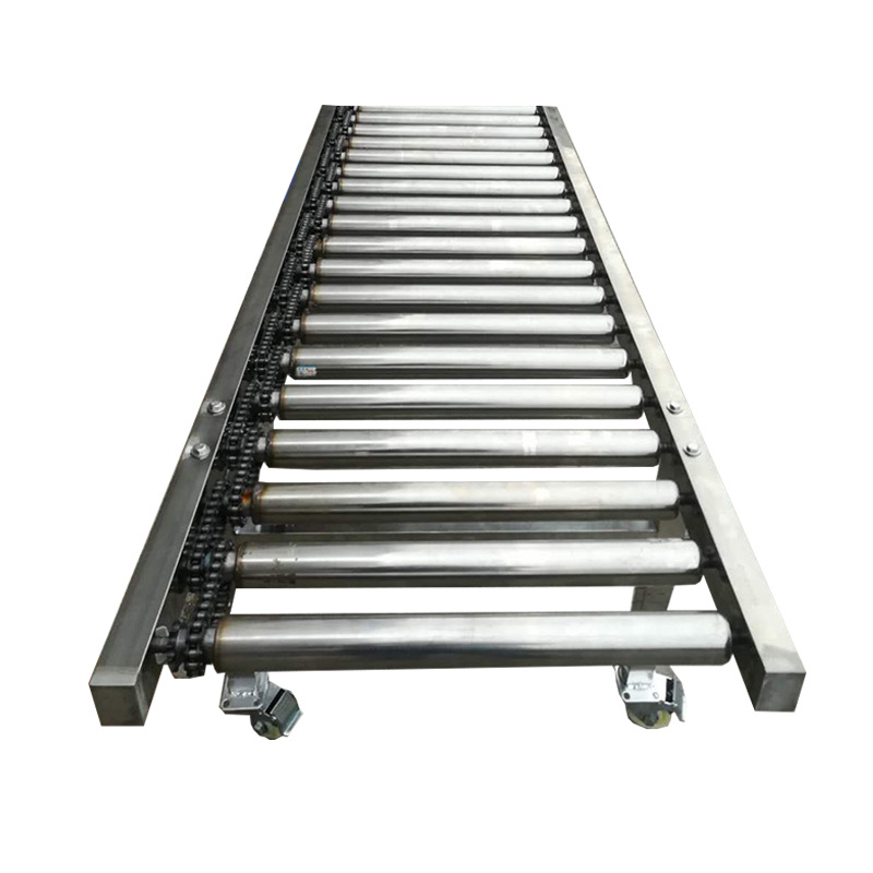 无动力滚筒输送机滚轮传送带地滚线滚筒线流水线自动输送线滚筒架