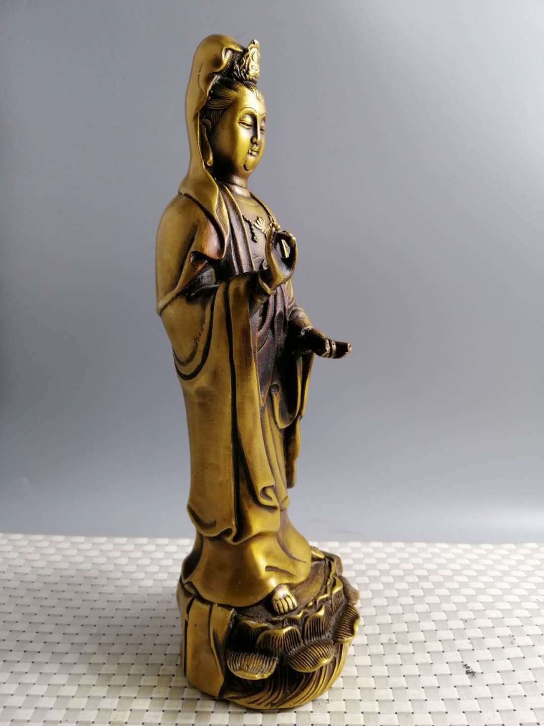 纯铜工艺品铜观音摆件庙宇观音铜像观音菩萨铜器厂家批发