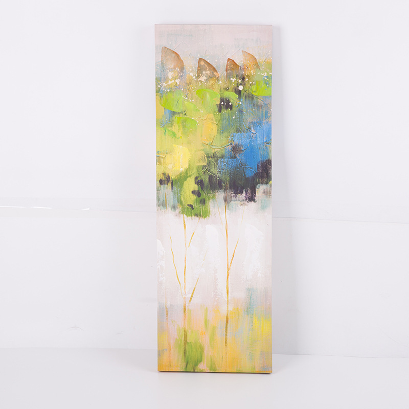 厂家直销现代喷绘画手绘画装饰画酒店帆布油画壁画艺术