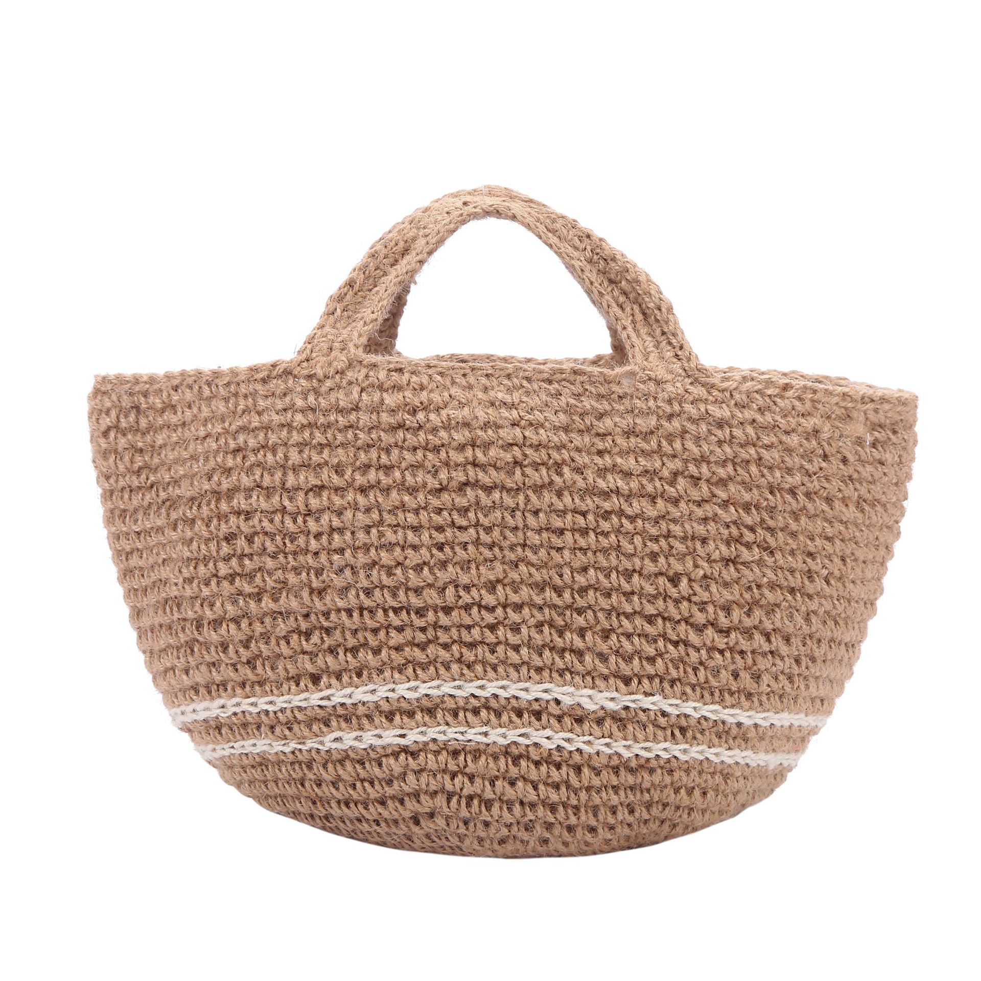 厂家直销手工麻线编织包日韩森系复古休闲雅致创意饺子包女包定制