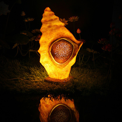 led树脂海螺造型灯户外防水led景观灯具公园庭院美陈亮化装饰景观