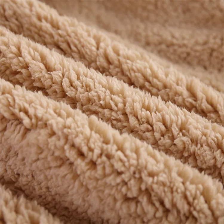 厂家直销288f单面染色羊羔绒面料 羊羔毛布料 秋冬服装面料