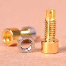 DIY耳机配件 通用舒迩插针插座母座 mmcx纯铜镀金 内置螺纹螺母