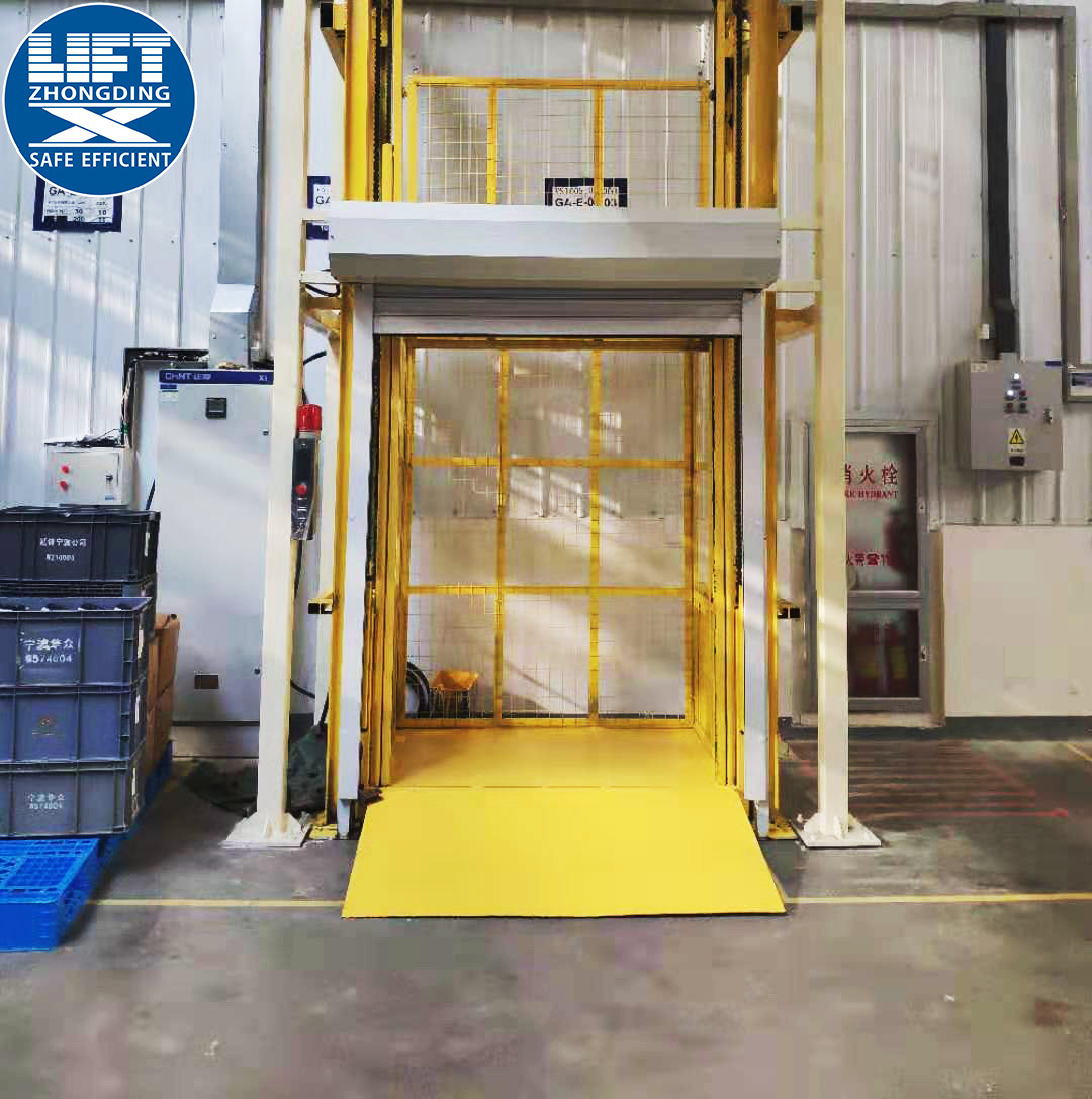 导轨式升降机2吨仓库无机房货运举升机液压升降平台 厂房简易货梯