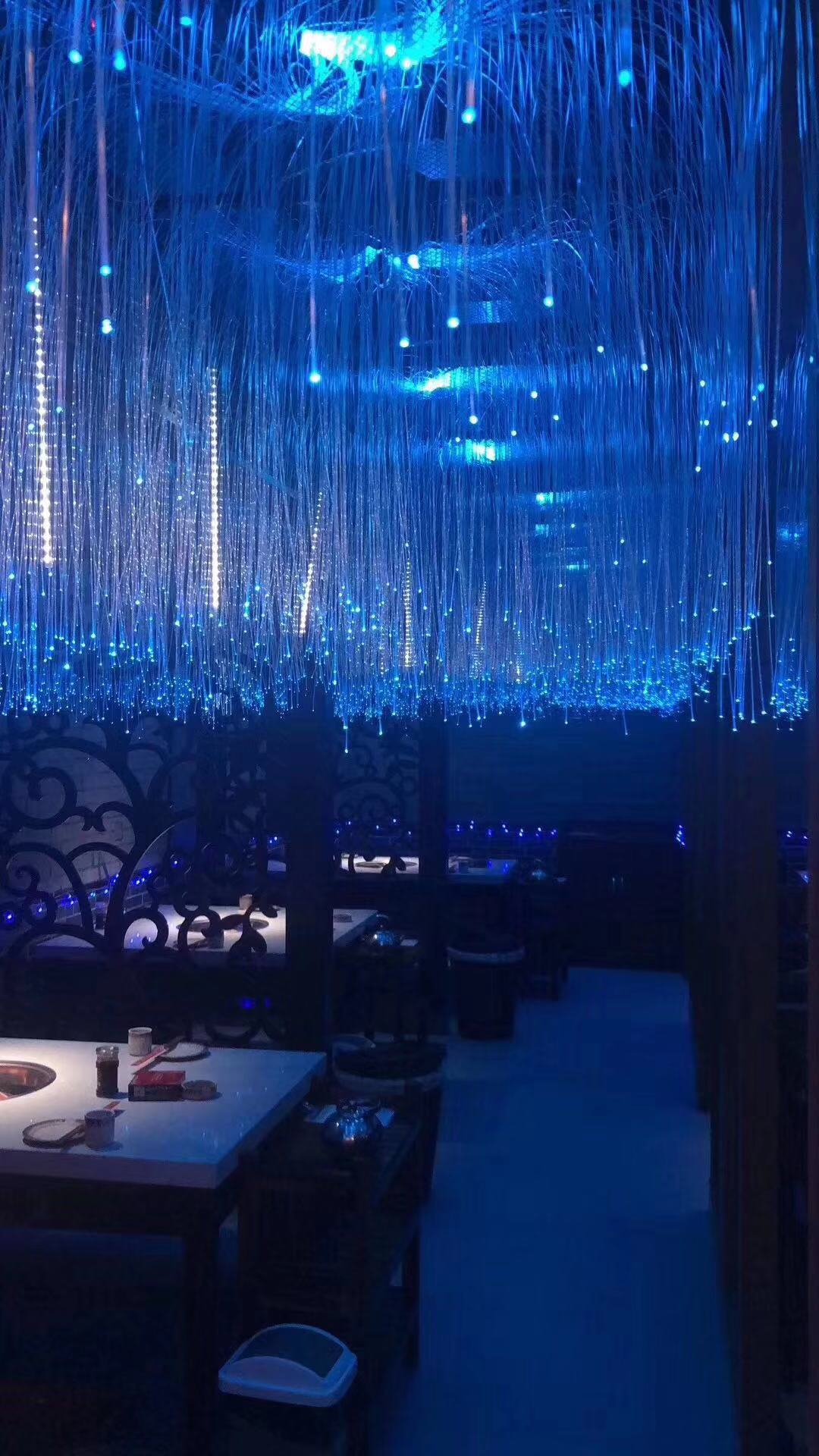 定制网红光纤灯餐厅星空走廊led光纤吊灯酒店酒吧满天星纤维灯