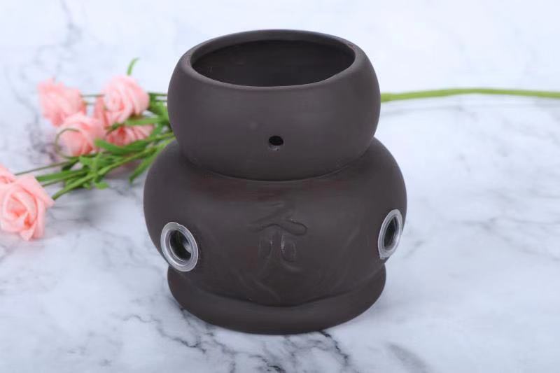 紫砂艾灸罐中医器材玄灸肚脐艾灸器陶瓷大拔罐养生按摩美容院专用
