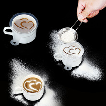 咖啡拉花咖啡奶泡喷花模板12枚套装塑料拉花模具花式咖啡印花模型