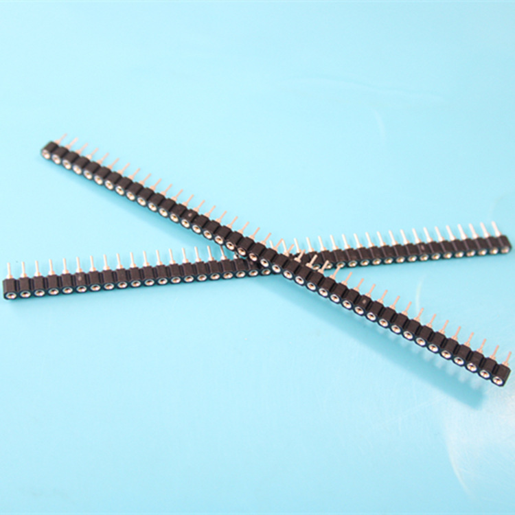54圆孔单排母1*40 单排圆孔座 排母 圆孔 间距 2.54mm 1*40p