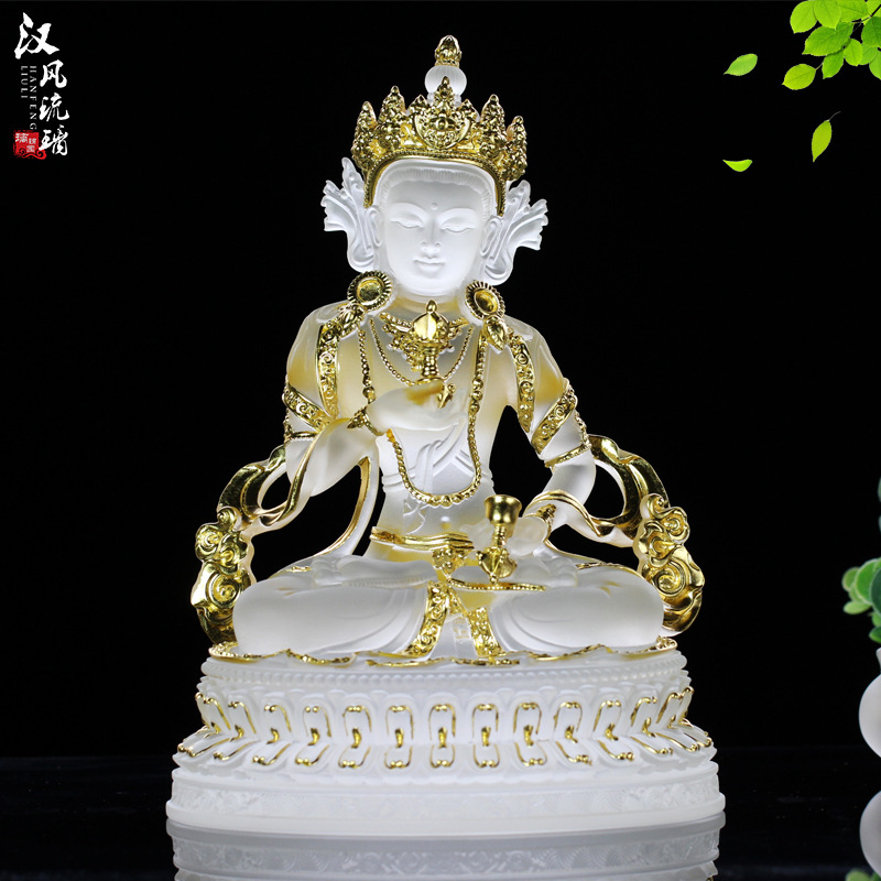 琉璃金刚萨埵居家供奉佛教用品贴金佛像寺庙佛堂工艺品家用摆件