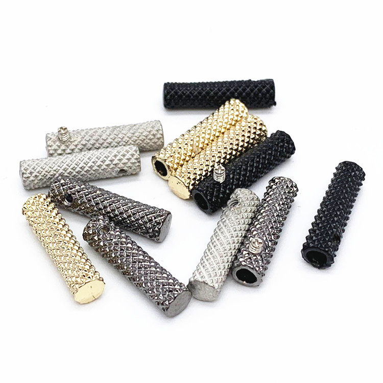 5mm粗金属拧螺丝绳头diy帽绳麻绳裤带绳子配件吊坠吊钟抽绳尾夹