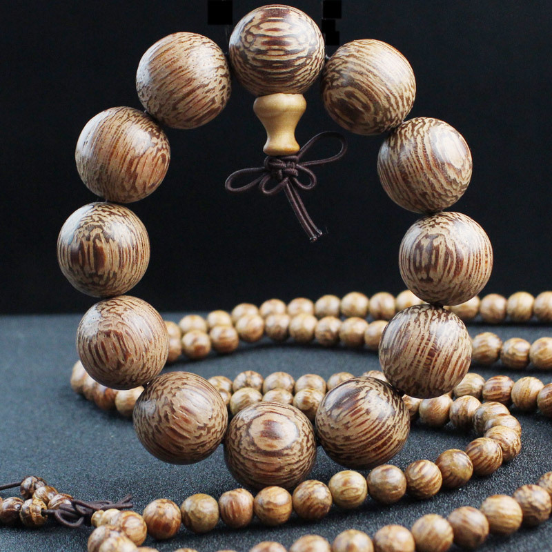 厂家批发龙须木手串佛珠108文玩木质龙须木念珠男女情侣手链饰品