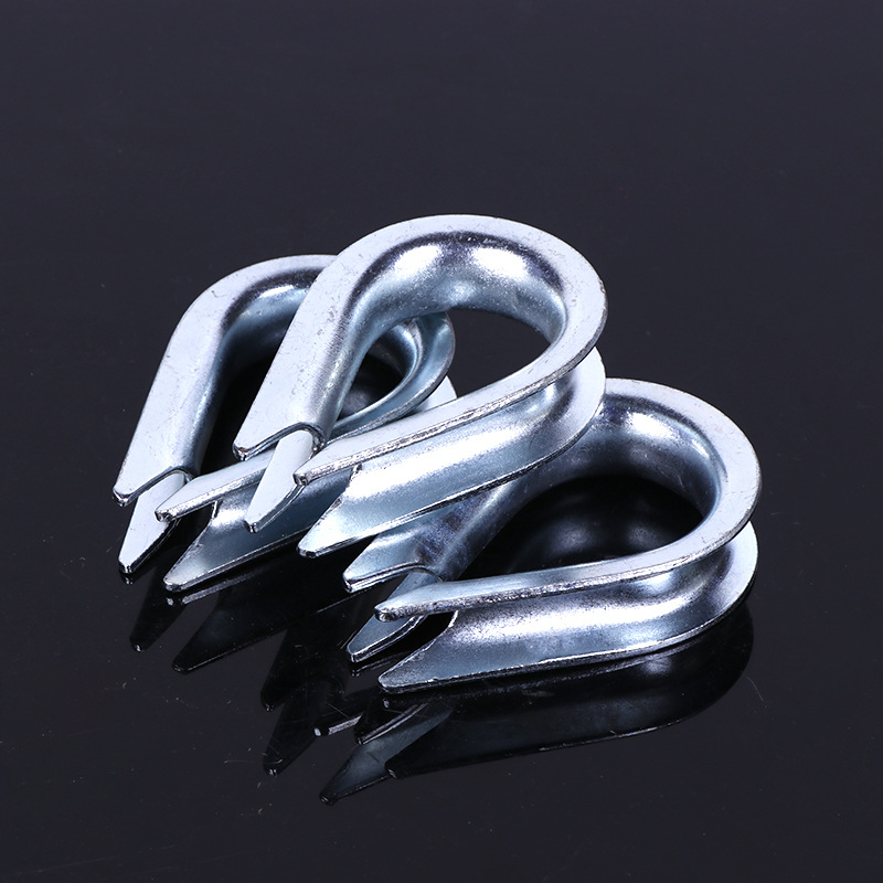 钢丝绳套环鸡心环配件 钢丝绳套环三角环管式套环 压制钢丝绳索具