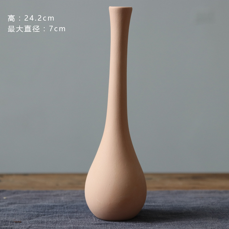 Nordic Instagram Style Plain Ceramic Small Vase B & B Home Art Decoration Dried Flower Ornament Ceramic Plain Blank