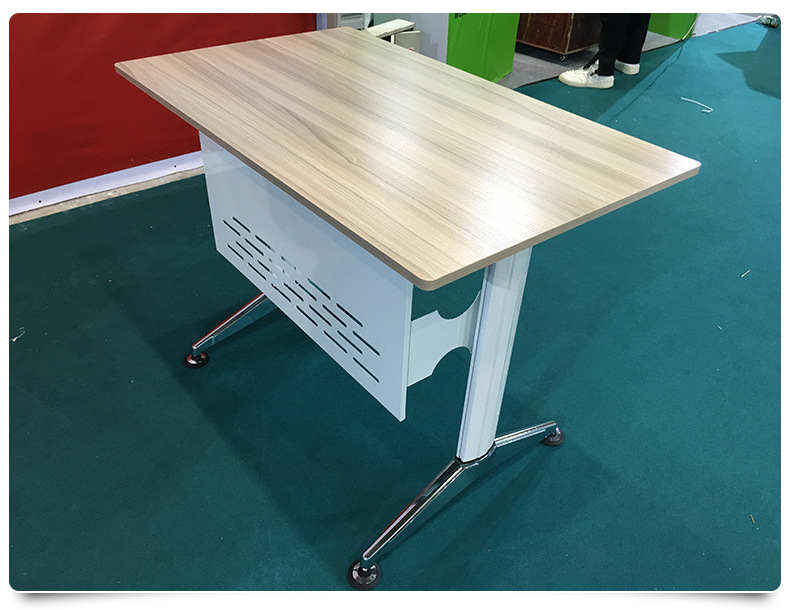 批发铝合金工型脚桌架培训桌会议桌电脑桌脚板式家具五金钢架