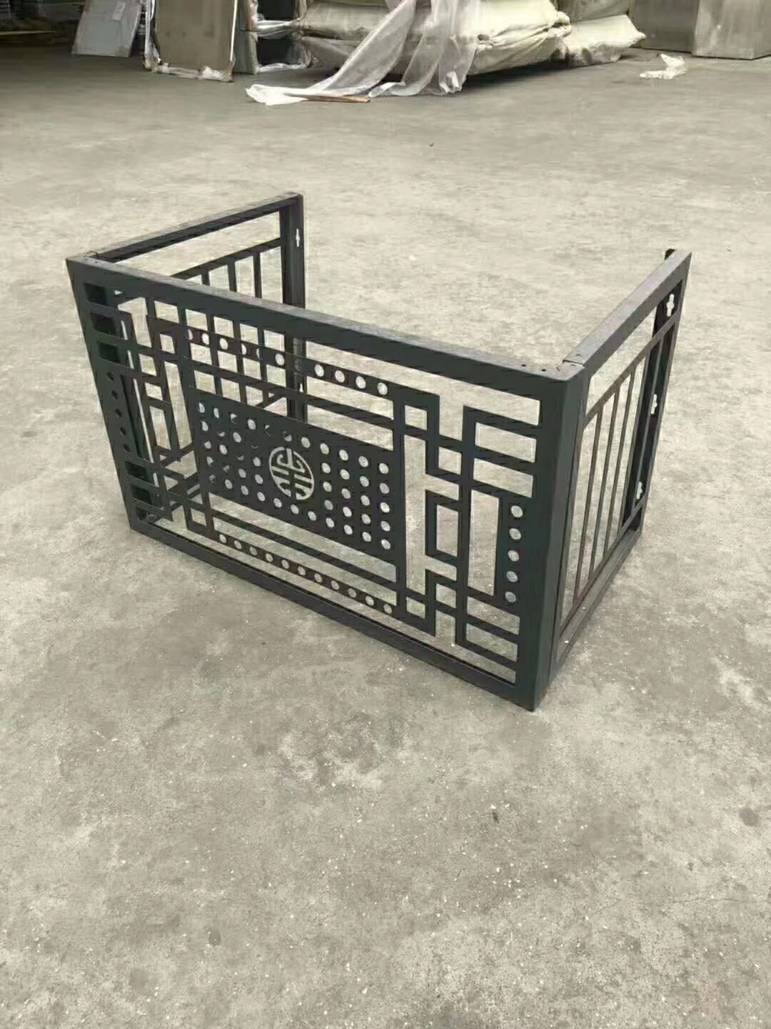 厂家定制城市改造工程 空调外机罩 铝合金雕花冲孔空调罩