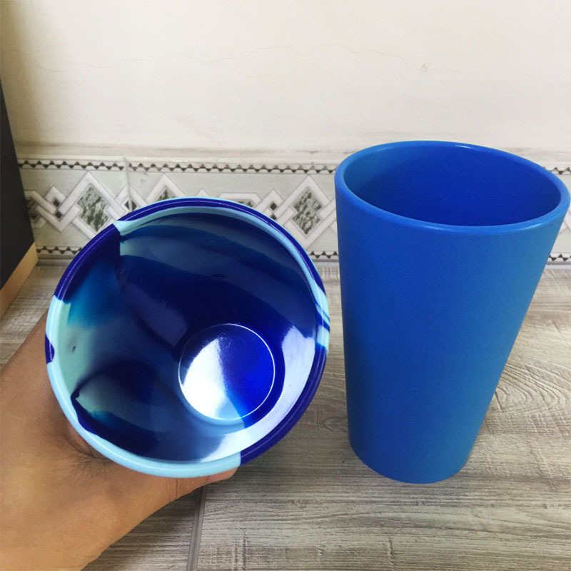 工厂生产硅胶红酒杯 硅胶水杯硅胶啤酒杯 防摔高透明硅胶水杯