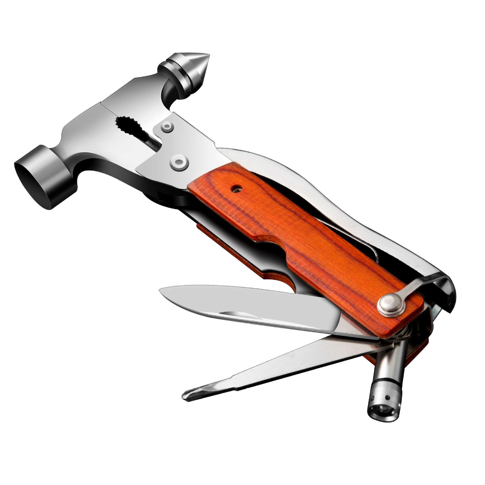 锥形锤汽车用安全锤工具 车载逃生锤 破窗器 多功能救生锤 15合一