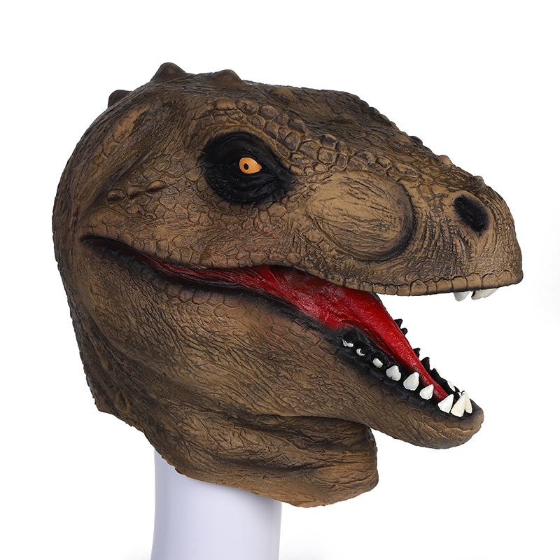 专业定做霸王龙恐龙面具 新奇动物头面具 万圣节派对乳胶活动道具