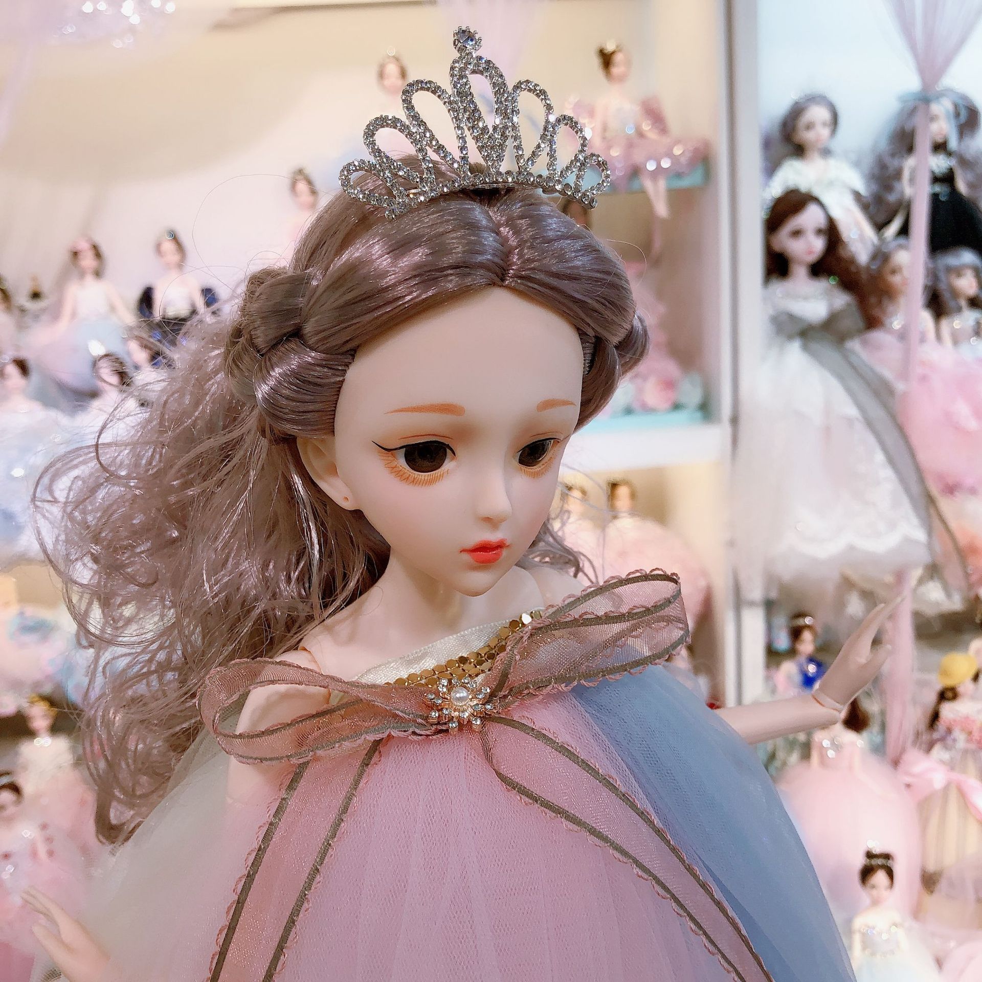 叶安心公主 芭比洋娃娃礼盒套装 女孩生日圣诞礼物汽车摆件玩具