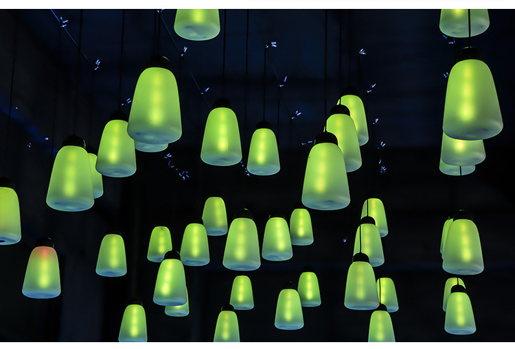 led户外景观灯吊灯pe森林呼吸灯创意装饰七彩防水防尘同步变色灯