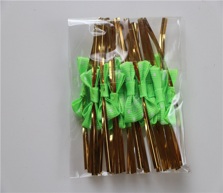 烘焙面包土司蝴蝶结彩色扎带扎线扎丝 棒棒糖扎丝 礼品扎丝8cm