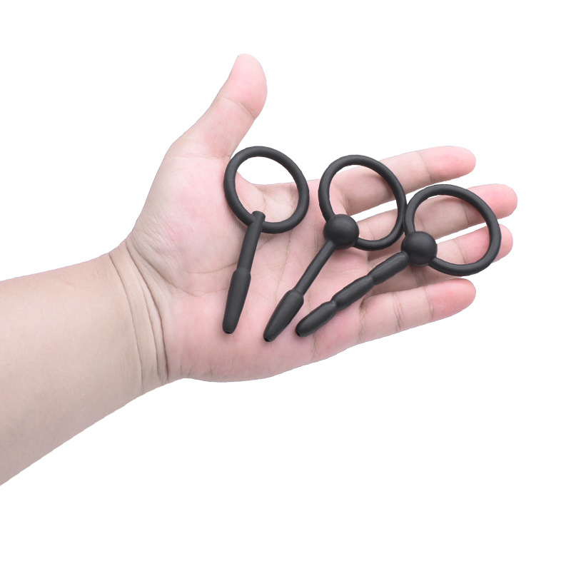 男用硅胶尿道堵马眼刺激自慰插棒硅胶尿道扩张器同志情趣用品