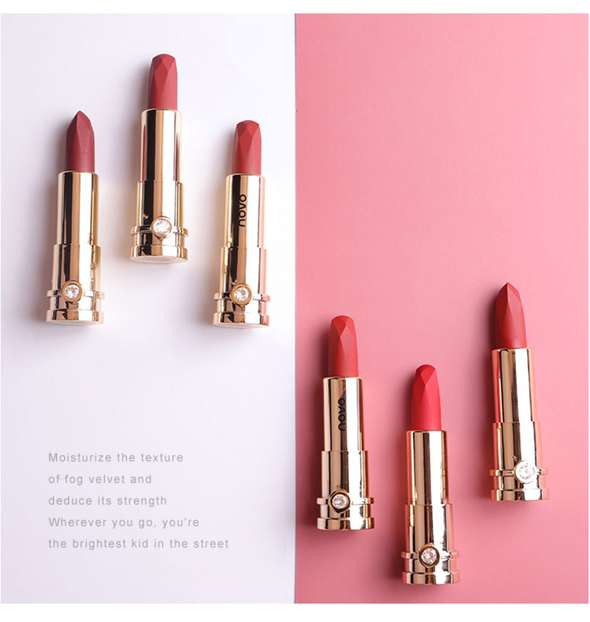 彩妆爆款novo宝石绒情口红 雾绒哑光持久滋润不掉色跨境美妆唇膏