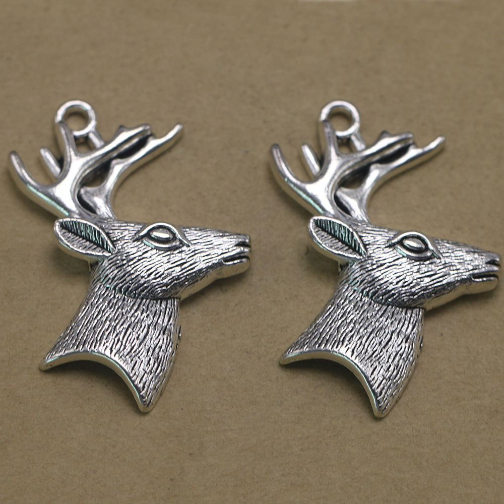 亚马逊爆款 zakka时尚合金鹿头项链吊坠配件 diy饰品配件厂家直销