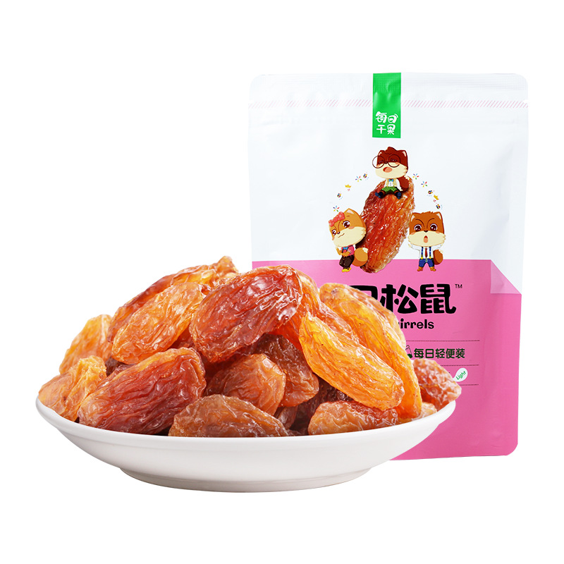 三只松鼠玫瑰红葡萄干120g特产果干新疆吐鲁番批发代发