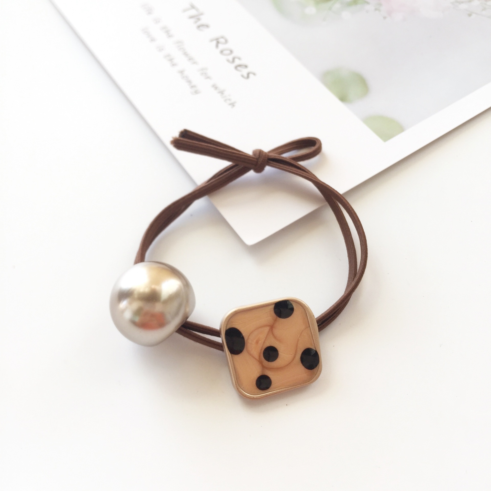 韩国发绳_韩国新品牛奶发绳金属方块头绳女简约百搭高弹力爱心 - 阿里