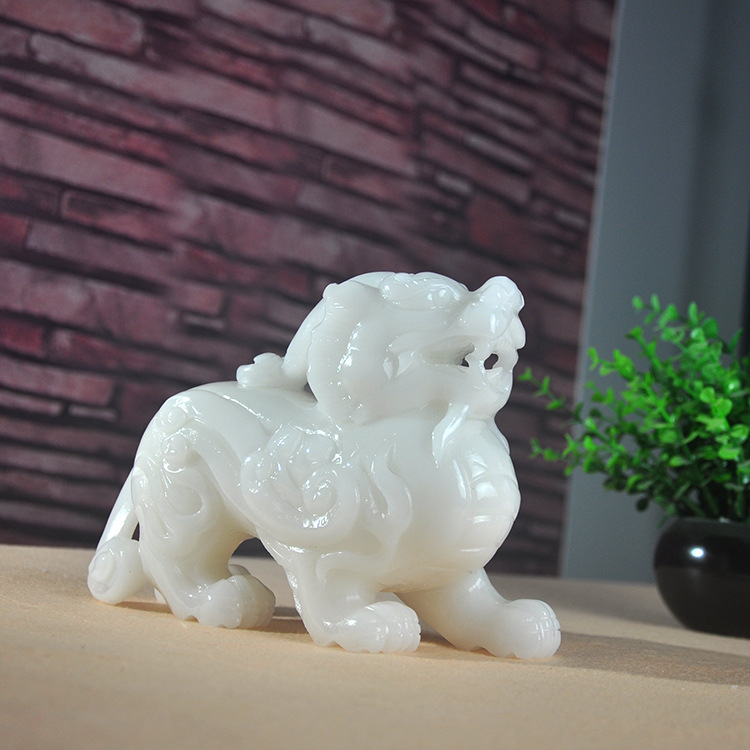玉器工艺品阿富汗玉貔貅摆件玉石皮丘摆件风水摆件一件代发