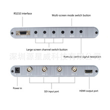 sdi 4画面分割器 高清SDI四4路画面分割器支持3GHDSD1080P30输出