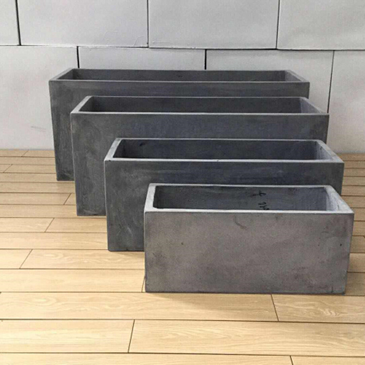 茶楼花园方形纤维水泥花箱 长条万象盆套装种菜箱 草莓种植槽定制