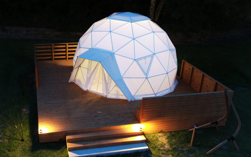 厂价直销户外球形帐篷酒店 山坡搭建露营野奢住宿星空球形篷房