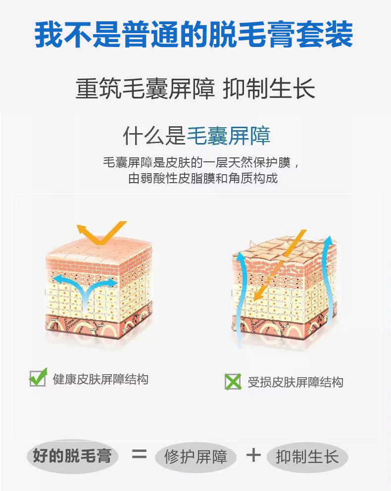 泊紫汀兰舒缓净洁脱毛膏去手脚腋下腿毛男士学生抖音款温和无痕