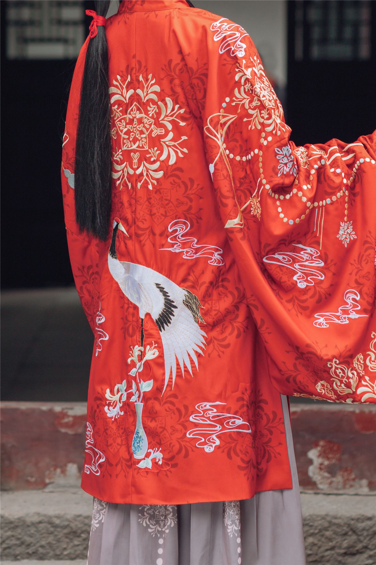 原创设计20忍冬男款女款汉服披风大氅上袄襦裙情侣装刺绣汉服8116