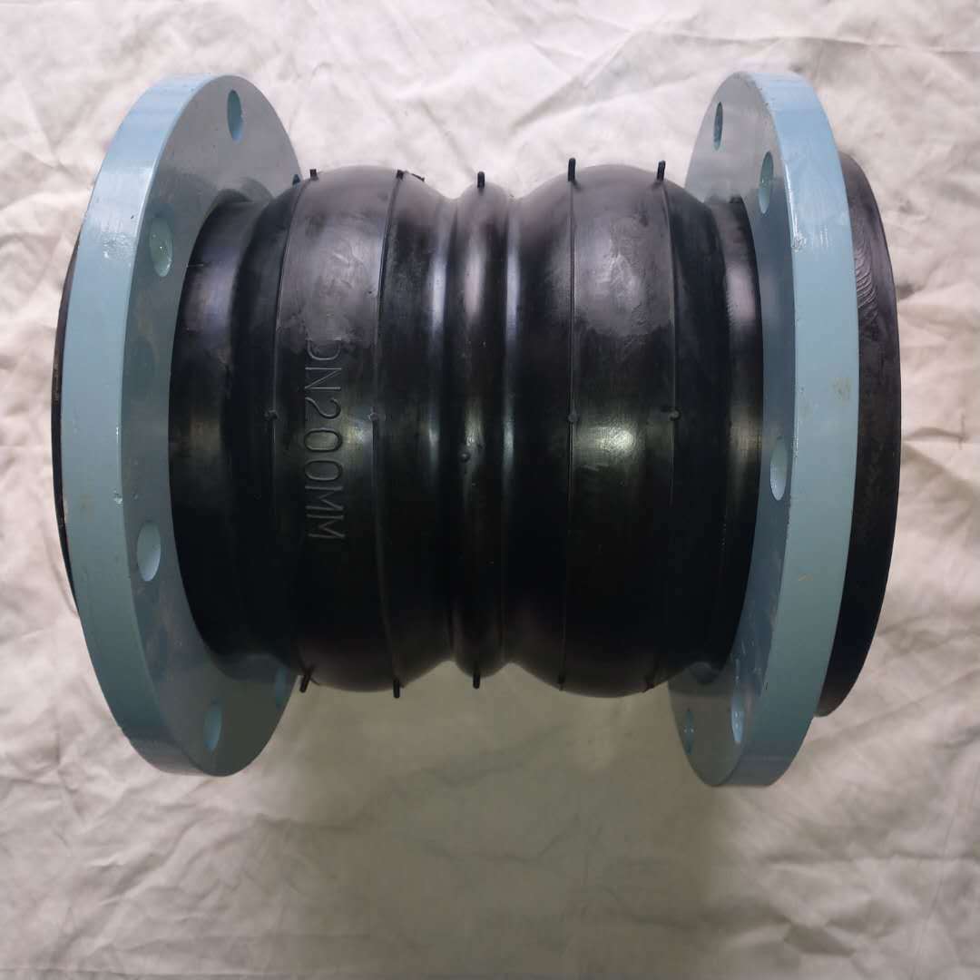 供应双球可曲挠柔性橡胶软接头dn200双球体橡胶软连接批发