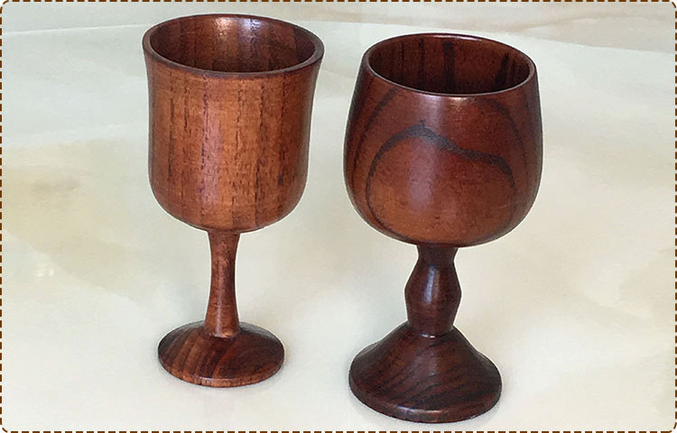 直供环保红酒高脚杯 圆形古典酒杯木质实木杯子木杯一等品现货
