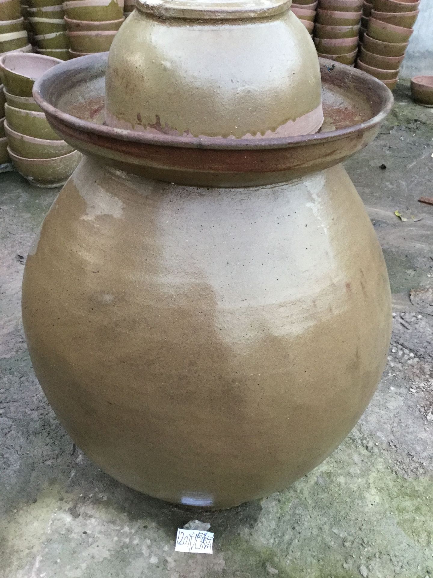 四川隆昌陶都陶瓷泡菜坛 发酵缸定做 土陶腌菜缸 120斤泡菜坛子