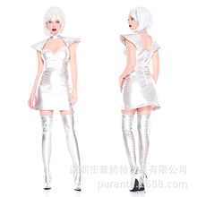 星球大战cos 莉亚公主白色长裙cosplay万圣节 成人儿童表演服装