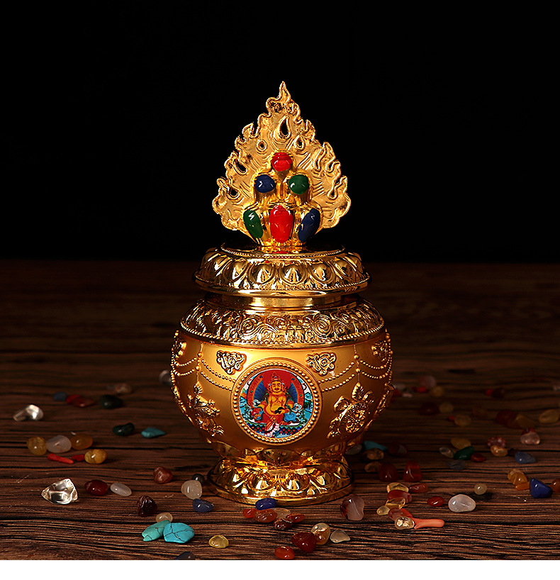 藏传佛教法物合金镀金如意宝瓶密宗结缘供养法器宗教用品厂家特价