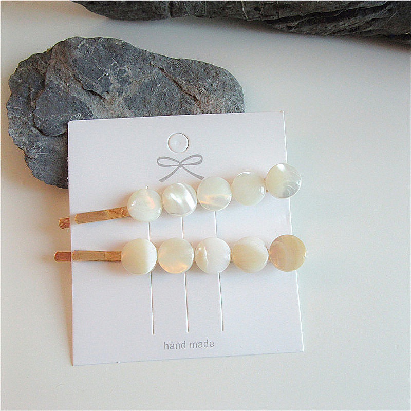 Hot Shaped Natural Pearl Barrettes Korean Temperament Wild Word Clip Fringe Clip Side Clip Can Be Wholesale in Large Quantities