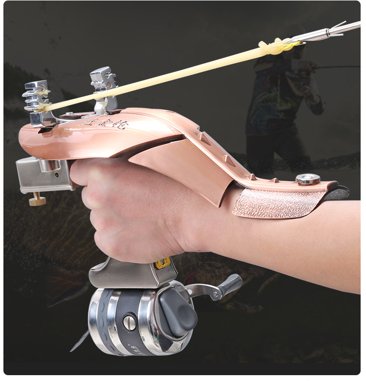 射鱼弹弓蓝金枪鱼一体弓战狼霸王弹弓打鱼镖器精准弹工户外不锈钢