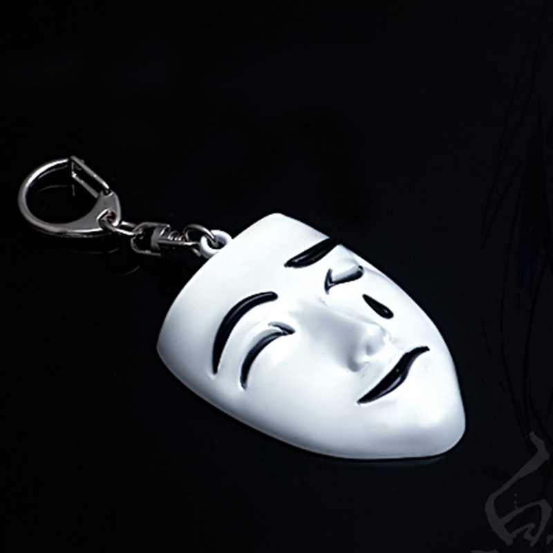 动漫赐福周边白无相面具钥匙扣合金模型谢怜悲喜面具挂件一件代发
