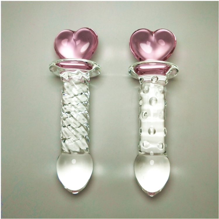 热销款调情棒性爱玻璃自慰器水晶肛塞爱心系列